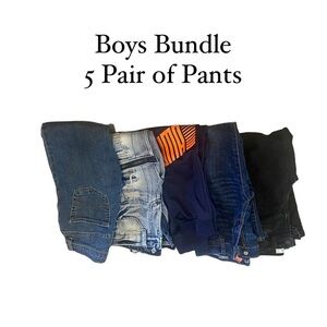 Mixed Brand  Boys Denim Bundle (5) Pair of Pants Size 6/7. Levi’s TCP